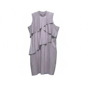 Mud Pie Carley Suede Dress Dusty Rose Pink knee length Size Large